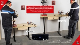 L'établi HOLZMANN WB150ELIFT_230V est un véritable accroche-regard pour tous les amateurs d'atelier ! Le plan de travail réglable en hauteur garantit un confort ergonomique, tandis que le moteur et le panneau de commande à deux positions de travail pré programmables rendent la manipulation très simple. La robuste presse d´établi robustes et le plan de travail en bois d'hévéa massif assurent non seulement la stabilité, mais aussi un environnement de travail agréable. Cela rend le travail deux fois plus amusant !
Plan de travail en bois d'hévéa.
Presse d´établi
largeur : 280 mm
course : max. 160mm
Suffisamment d'espace de stockage
Dimension table de travail : 1365 x 500 x 18 mm
Charge maximale 40 kg
Réglage de la hauteur du plan de travail de 765 à 1220 mm
Matériel inclus:Adaptateur d'alimentation et 4 supports d'établi en méta.
Données sur les moteurs
Voltage
100-240 / 50-60 Hz
dimensions
Hauteur table mm
765 - 1220
Fourchette d'ajustement
1390 x 505 x 780
Capacité charge maxi kg
40
Servante dátelier und étagére
Nombre de tiroirs
1
Capacité charge maxi. kg
5
Dimensiones des tiroirs mm
420 x 185 x 105
Poids
Poids brut kg
31
Poids net kg
26.50
emballage
Largeur emballage mm
520
Longueur emballage mm
1.390
Hauteur emballage mm
140
Information générale
Code EAN
9120132140946
