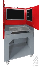 a table de soudage HOLZMANN ST1000K se distingue par sa conception compacte et mobile. Grâce à ses roulettes robustes, elle se déplace facilement dans l'atelier. Un système d'aspiration des fumées de soudage (en option), tel que notre modèle SRABS750_230V, peut être intégré à l'armoire de base pour un gain de place et un environnement de travail propre. L'armoire fermée, équipée d'un rideau de soudage, protège efficacement les personnes présentes de l'arc électrique, renforçant ainsi la sécurité au travail. Idéale pour les ateliers comportant plusieurs postes de travail.
Dimensions de la table de soudage : 600 x 400 mm
Charge maximale : 60 kg
Dimensions des roues : 100 x 35 mm
Bloqueur pour 2 des 4 roues
dimensions
Dimensions machine mm
1006 x 612 x 1728
Poids
Poids brut kg
92
Poids net kg
82
emballage
Largeur emballage mm
1.010
Longueur emballage mm
1.010
Hauteur emballage mm
340
Information générale
Code EAN
9120132141660