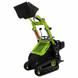 Chargeuse compacte à chenilles ZIPPER ZI-MKL620 : Machines compactes et maniables pour des applications polyvalentesLes chargeuses compactes à chenilles ZIPPER sont conçues pour le transport, le chargement et le déchargement. Elles peuvent également être utilisées pour des travaux de démolition ou de forage sur les chantiers, les routes et les jardins.Leur système de chenilles permet une utilisation sur diverses surfaces, même accidentées.
Grâce à sa conception compacte, la machine peut également être utilisée sur les chantiers disposant d'un espace limité ou dans des zones d'accès étroites, jusqu'à 800 mm de large. La ZIPPER ZI-MKL620 offre des performances élevées dans un format compact. Il suffit de monter sur la plateforme de l'opérateur et de commencer à travailler, que ce soit pour transporter des matériaux avec le godet ou déplacer des palettes avec les fourches à palettes incluses.Grâce à sa transmission robuste par chenilles, la chargeuse compacte à roues avant offre des performances exceptionnelles, même sur les terrains difficiles et accidentés, assurant une traction et une stabilité optimales.Ses atouts au quotidien :Sa conception compacte lui permet d’intervenir même dans les espaces restreints. Elle offre une capacité de levage élevée, une grande polyvalence et un ensemble complet et bien conçu comprenant des fourches à palettes, idéal pour la construction, l’agriculture, l’aménagement paysager et l’élevage.
Moteur : 7,1 kW (301 cm³, monocylindre, 4 temps)
Limites d’utilisation :
Pente maximale : 25 %
Angle d’inclinaison maximal : 11°
Charge utile maximale : 180 kg
Démarrage sur batterie
Attache rapide pour outils
Godet : Largeur : 770 mm, 0,07 m²
Fourches à palettes : Longueur : 900 mm, Largeur : 770 mm, Écartement des fourches : 80 mm
Vitesse de déplacement maximale : 2,3 km/h
Équipements inclus: Godet standard, fourches à palettes
Fluides de fonctionnement :
Carburant : e 95 , max. 6,8 L
Huile moteur : 10W40 (SAE 30), 1,1 L
Huile hydraulique : HLP VG32, 25 L
Poids
Poids brut kg748
Poids net kg620
emballage
Largeur emballage mm900
Longueur emballage mm1.950
Hauteur emballage mm1.280