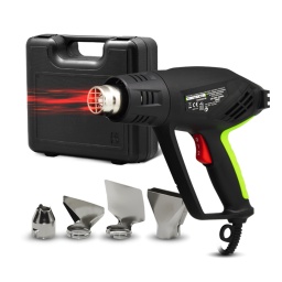 Marque:CONSTRUCTORGarantie:5 ansDescription:Ce décapeur thermique est l'outil idéal pour vos travaux sur gaines thermo-rétractables, pour le séchage de peintures et de vernis non inflammables, pour la mise en forme et assemblage de matières plastique....Caractéristiques:Alimentation: 230 VPuissance: 2000 W
2 vitesses : température de l'air: min 350°-max 550° - débit d'air: min 250L/min - max 550L/minLivré en coffret avec 4 accessoires: buse de réduction, buse à réflecteur, buse à jet plat, buse largePoignée softgripPoids: 0.75 kgGarantie 5 ansCode EAN/GLN:5411074198121Poids:0.80 kg