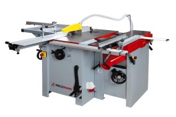Puissance compacte pour l'atelier : HOLZMANN K5260PSMW2_230V – Machine multifonctionnelle pour les plus exigeantsPour ceux qui apprécient les espaces réduits et un atelier parfaitement organisé : la HOLZMANN K5260PSMW2_230V combine plusieurs machines performantes en une seule machine compact et polyvalent, idéal pour les bricoleurs ambitieux et exigeants.
Garantie 2ans
Cette machine multifonctionnelle bien conçue intègre une scie circulaire, un chariot coulissant, une toupie, une raboteuse et une dégauchisseuse dans un format compact. Atout majeur : la raboteuse/dégauchisseuse est équipée d'une tête de coupe hélicoïdale de haute qualité et, associée à la table coulissante, offre des résultats précis et professionnels. Trois moteurs indépendants assurent une puissance optimale pour chaque fonction, qu'il s'agisse de scier, de raboter ou de dégauchiser. Pour encore plus de fonctionnalités, la machine peut être complétée en option par la table mortaiseuse HOB310ECOLL.En bref : (Presque) tout ce dont un menuisier amateur a besoin – combiné dans une seule machine puissante.
Lame de scie circulaire pivotant jusqu'à 45° par volant
Tête de coupe hélicoïdale, raboteuse-dégauchisseuse à 2 rainures et 24 plaquettes indexables
Table coulissante avec stabilisateur et guide de coupe transversale extraible (1225-2100 mm)
Sélection des fonctions par commutateur rotatif
Puissance du moteur de la toupie : 1,5 kW
Puissance du moteur de scie circulaire : 2,2 kW
Puissance du moteur de raboteuse-dégauchisseuse : 2,2 kW
Dégauchisseuse à avance variable, vitesse d'avance max. : 7 m/min
Materiel inclus :Lame de scie circulaire à plaquettes carbure (254 x 30 x 3,0/2,2 mm), tuyau d'aspiration des poussières (carénage de la lame vers l'orifice de raccordement), 24 plaquettes indexables prémontées (15 x 15 x 2,5-R150 mm)
Options :Kit de déplacement UFE5K, table mortaiseuse HOB310ECOLL, mèches, aspirateurs, servantes.
Dégauchisseuses-raboteuses
Dimensions table de dégauchissage mm
1090 x 260
Profondeur de passe maxi mm
3
Dimensiones guide dégau mm
700 x 123
Inclinaison guide dégau
90-45°
Données sur les moteurs
Puissance moteur S1 W
2200 | 1500 | 2200
Voltage
230 V / 50 Hz
dimensions
Dimensions table mm
920 x 410
Hauteur table mm
850
Chariot aluminium mm
1320 x 238
Dim. table coulissante mm
680 x 530
Buse d´aspiration
100 / 100 / 32
Dimensions machine mm
1320 x 2330 x 1090
capacité de coupe
Profondeur de coupe maxi 90° mm
78
Profondeur de coupe maxi 45°mm
63
Capacité coupe maxi mm
1300
Capacité coupe lame a guide
710
Raboteuse
Dimensions de la table
545 x 258
Profondeur de passe maxi mm
4
hauteur de rabotage mm
225
Ø Arbe mm
Ø Arbe mm
70
Vitesse rotation arbre
5500
Caractéristiques techniques
Diamètre de la broche mm
30
Vitesse de broche min-1
1400 | 4000 | 6000 | 9000
Diamètre de la broche mm
110
Ouverture table mm
160
Max diamètre de l'outil sous la table en mm
160
Max diamètre de l'outil au-dessus du tableau
180
Scie circulaire
Ø Lame / alésage mm
254 x 30 x 3/2,2
Vitesse de la lame de scie en min-1
4000
Inclinaison lame
0-45°
Niveau puissance sonore- vibreur
Niveau de puissance sonore en dB
103
Niveau de pression acoustique en dB
89,5
Poids
Poids brut kg
420
Poids net kg
362
emballage
Largeur emballage mm
1.155
Longueur emballage mm
1.160
Hauteur emballage mm
970
Information générale
Code EAN
9120132141493