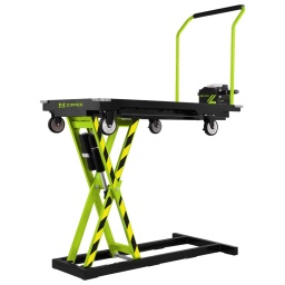 Table élévatrice à ciseaux à batterie pour l'industrie, le jardinage, la logistique et même un usage domestique.La table élévatrice à ciseaux à batterie ZIPPER ZI-SHW200LIFT facilite le chargement et le déchargement grâce à sa plateforme élévatrice. Sa hauteur de levage d'environ 1 m permet de travailler en hauteur, réduisant ainsi les efforts physiques.
La batterie intégrée alimente le mouvement de levage (montée et descente), tandis que les mouvements d'avant en arrière sont manuels.Cette table élévatrice à ciseaux à batterie est idéale pour le chargement de camions plateaux, de remorques ou de fourgonnettes, ainsi que pour les opérations de manutention interne dans les entrepôts, les usines et les services de préparation de commandes.La plateforme peut être levée jusqu'à une hauteur d'environ 1 m et utilisée à ce niveau pour la manutention ou le stockage de marchandises. Une solution idéale pour les utilisateurs qui recherchent une combinaison de mobilité manuelle et d'assistance électrique pour le levage
Charge maximale admissible :
200 kg (descente)
100 kg (levage)
Moteur de levage : 300 W
Diamètre des roues : 105 mm
Dimensions de la table de levage : 1290 x 730 mm
Hauteur de levage maximale (roues) : environ 1000 mm
Materiel inclus: Batterie standard ZIPPER 40 V / 6 Ah et chargeur 97 W pour batteries 6 Ah. La batterie est également compatible avec notre gamme ONE-FOR-ALL (tondeuse à gazon, taille-haie, débroussailleuse, tarière, etc.).
Données sur les moteurs
Puissance moteur S1 W
300
Voltage de batterie
40 V
Capacité de la batterie
6 Ah (240Wh)
dimensions
Dimensions machine mm
1433x760x1010(2030)
Poids
Poids brut kg
120
Poids net kg
105
emballage
Largeur emballage mm
745
Longueur emballage mm
1.325
Hauteur emballage mm
255
Information générale
Code EAN
9120039236070