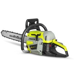 Marque:GreatlandGarantie:1 anDescription:Cette tronçonneuse thermique 45 CC de la marque Greatland est idéale pour l'abattage des arbres de petites et moyennes tailles, le débitage du bois de chauffage ou tout autres travaux forestiers. Équipé d'une chaîne et d'un guide Oregon de 51.5 cm, cet outil atteste d'une excellente qualité de coupe.Elle est équipée d'un système anti vibrations pour un plus grand confort d'utilisation
Caractéristiques :- Cylindrée : 45 CC- 2 temps ratio essence : huile 40 : 1- Puissance moteur : 1.7 Kw- Régime moteur max : 10000 t/min- Capacité du réservoir d'essence : 550 ml- Capacité du réservoir d'huile: 260 ml- Longueur du guide: 515 mm- Longueur de coupe: 430 mm- Vitesse de chaîne: 24.7 M/sec- Poids: 6.7kg- Chaîne 0.325''- Graissage automatique de la chaîne- Pas de la chaîne : 8.25mm (0.325'')- Jauge : 1.47mm (0.058'')- Garantie : 3 ansCode EAN/GLN:5411074229122Poids:7.70 kg