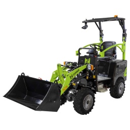 Chargeuse sur pneus électrique 500 kg : Puissante et zéro émissionLa ZIPPER ZI-HL500AKKU est une chargeuse sur pneus électrique moderne conçue pour l’agriculture, les travaux agricoles, l’entretien et l’horticulture. Grâce à ses 5 batteries 60 V/150 Ah, elle est totalement exempte d’émissions, idéale pour une utilisation en intérieur ou à proximité des habitations. Avec une capacité de levage maximale de 500 kg, cette chargeuse sur pneus compacte offre des performances exceptionnelles et une excellente maniabilité grâce à sa direction hydraulique articulée.
Vitesse de déplacement :
Marche avant : (1) 7 km/h (2) 12 km/h
Cache-roues
Dimensions des pneus : 23x8.5-12
Capacités opérationnelles
Capacité de levage maximale : 500 kg
Angle d'attaque maximal : 15°
Angle de braquage maximal : 35°
Système hydraulique :
Pompe hydraulique de 1 500 W pour le levage et la direction
Pression du système : 16 MPa
Capacité du réservoir hydraulique : 12 litres
Direction :
Direction hydraulique articulée pour une maniabilité optimale
Éclairage :
Projecteur de travail et phare directionnel
Attelage de remorque avec capacité de charge maximale de 412 kg
Batterie :
5 batteries au plomb-acide
60 V, 150 Ah - Pb/Plomb-acide 6-EVFJ-150
Autonomie : Jusqu'à 6 heures
Temps de charge : 5 à 6 heures
Poids : 157,5 kg (5 x 31,5 kg)
Système hydraulique auxiliaire avec raccord rapide
Siège confortable et rétroviseur pour un confort accru et une visibilité panoramique. Toit repliable.
Équipements inclus: support de montage européen, chargeur (2 000 W), godet standard (0,2 m³), fourches à palettes, attelage de remorque.
Données sur les moteurs
Voltage de batterie
60 V
Capacité de la batterie
60 V / 150Ah
dimensions
Dimensions machine mm
2940 x 1090 x 2258
Niveau puissance sonore- vibreur
Niveau de puissance sonore en dB
100
Poids
Poids brut kg
1.350
Poids net kg
1.140
emballage
Largeur emballage mm
1.090
Longueur emballage mm
2.550
Hauteur emballage mm
2.258
Information générale
Code EAN
9120039236087