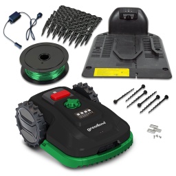 Marque:GreatlandGarantie:1 anDescription:Vous souhaitez tondre votre jardin confortablement allongé dans votre hamac ? Le robot tondeuse WMG-RO20V18 est la solution.Avec une batterie lithium de 20V, il possède une autonomie de 100 min et convient pour la tonte de terrain jusqu'à 900m². L'herbe coupée se répartit uniformément sur votre gazon ce qui le fertilise et permet d'obtenir un gazon plus vert et plus esthétique. Son carter robuste offre une grande protection contre les chocs, la pluie et le renversement. Vous pouvez couper votre pelouse à la hauteur que vous souhaitez grâce à son réglage de la hauteur de coupe centralisée.
Ce robot tondeuse de la marque Greatland est programmable et peut être commandé via Wifi et bluetooth. Performant, il permet la tonte de terrain en pente jusqu'à 35°.Il est livré avec 200 mètres de câble périphérique, 150 piquets pour fixer le câble, 6 piquets pour fixer la station de chargement et 3 lames.Ce produit est garanti 3 ans.Caractéristiques :- Voltage : 20 V- Batterie : 4 Ah Lithium- Superficie Maximale de Travail : 900M²- Temps de Travail : 100 minutes environ- Temps de Charge : 140 minutes environ- Largeur de Coupe : 18 cm- Hauteur de Coupe : CENTRALISEE (20>60mm)- Type de Lame : disque avec 3 lames- Pente Maximale : 35 °- Protection Pluie- Protection Anti-choc- Protection contre Renversement- Recharge de la batterie Automatique- Mulching* Livré avec 200M de câble périphérique, 150 piquets pour fixer le câble, 6 piquets pour fixer la station de chargement et 3 lames.Code EAN/GLN:5411074243487Poids:13.80 kg